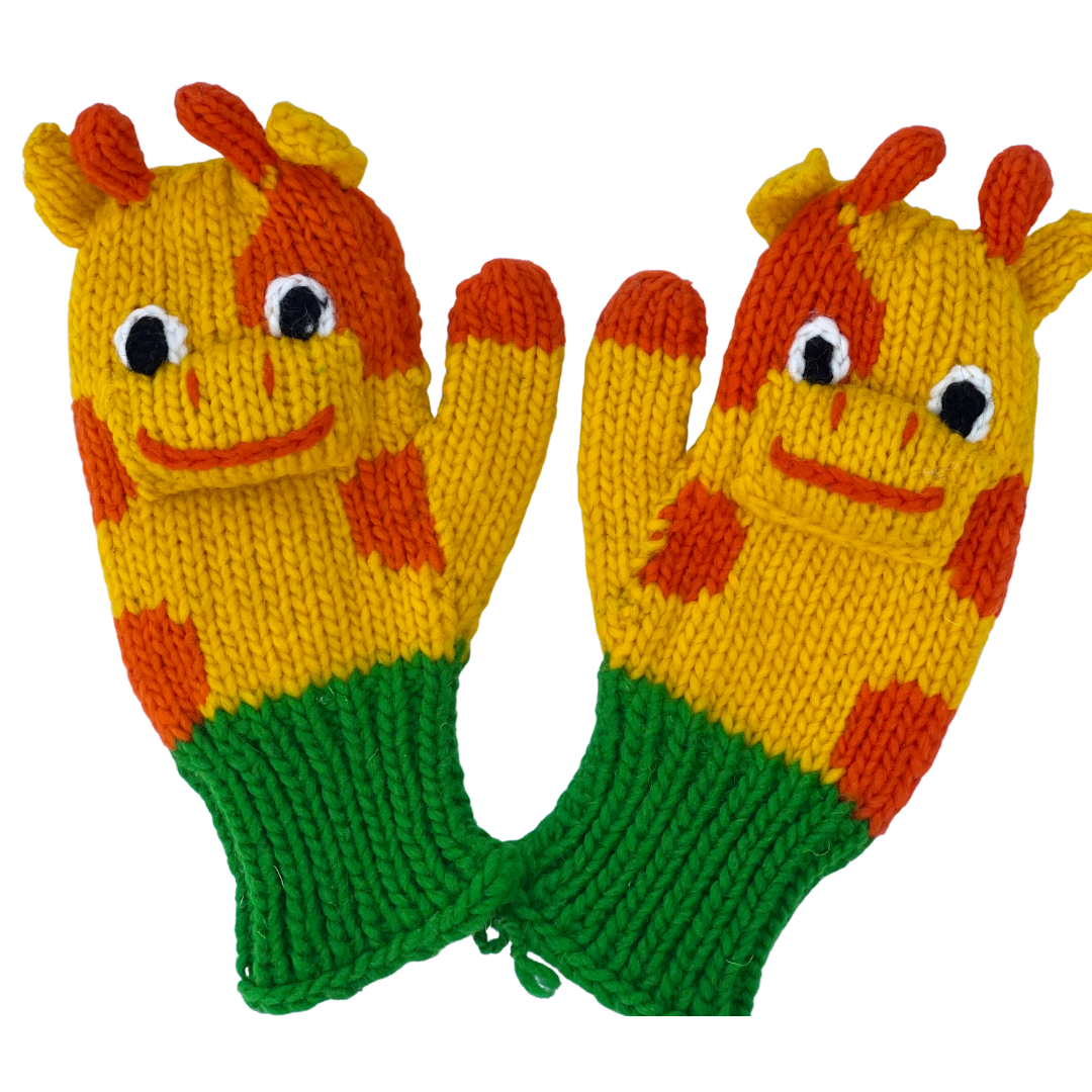 Kids Dandy Mittens – Giraffe