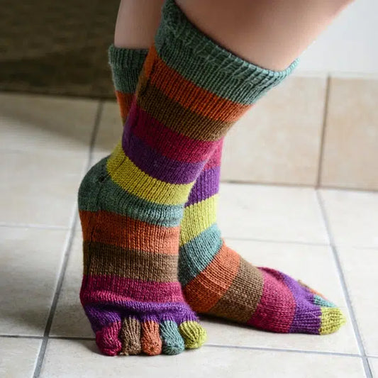 Women's Striped Toe Socks